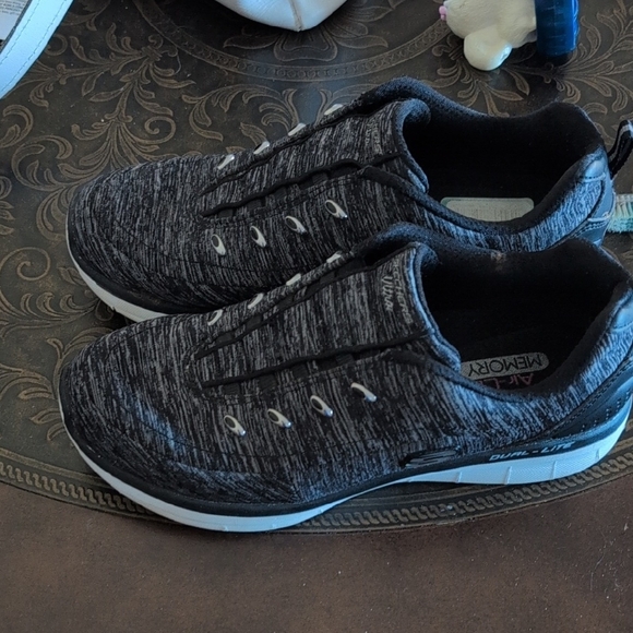 Skechers Gray and Black Memory Foam Sneakers - Picture 3 of 5